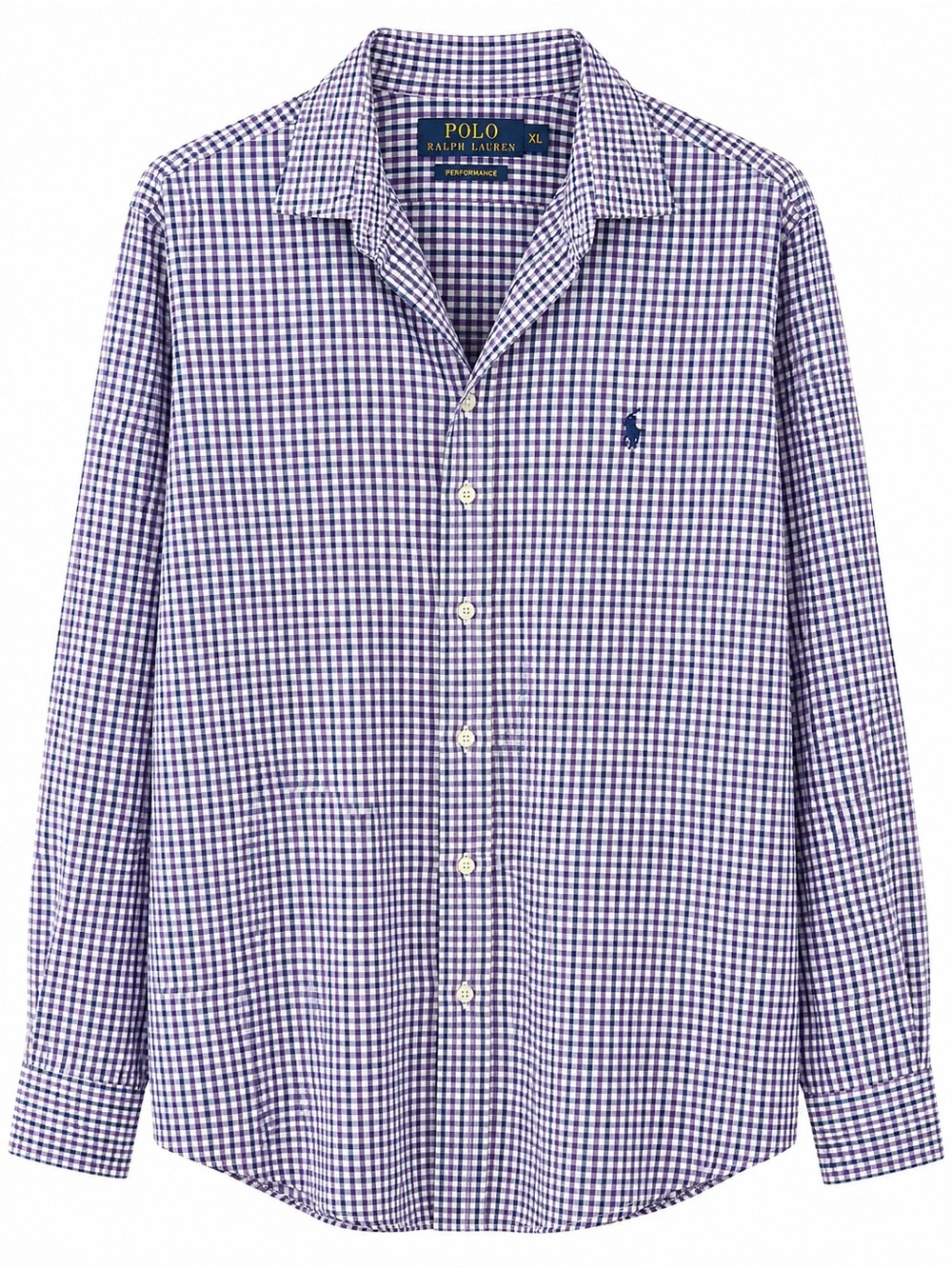 Polo by Ralph Lauren Men’s Navy and White Gingham Button-Down Shirt